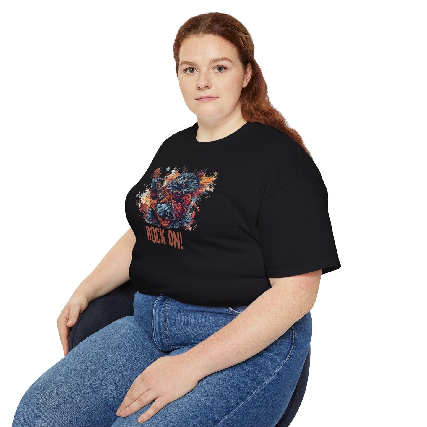 Rock On Cat Unisex Music Tee