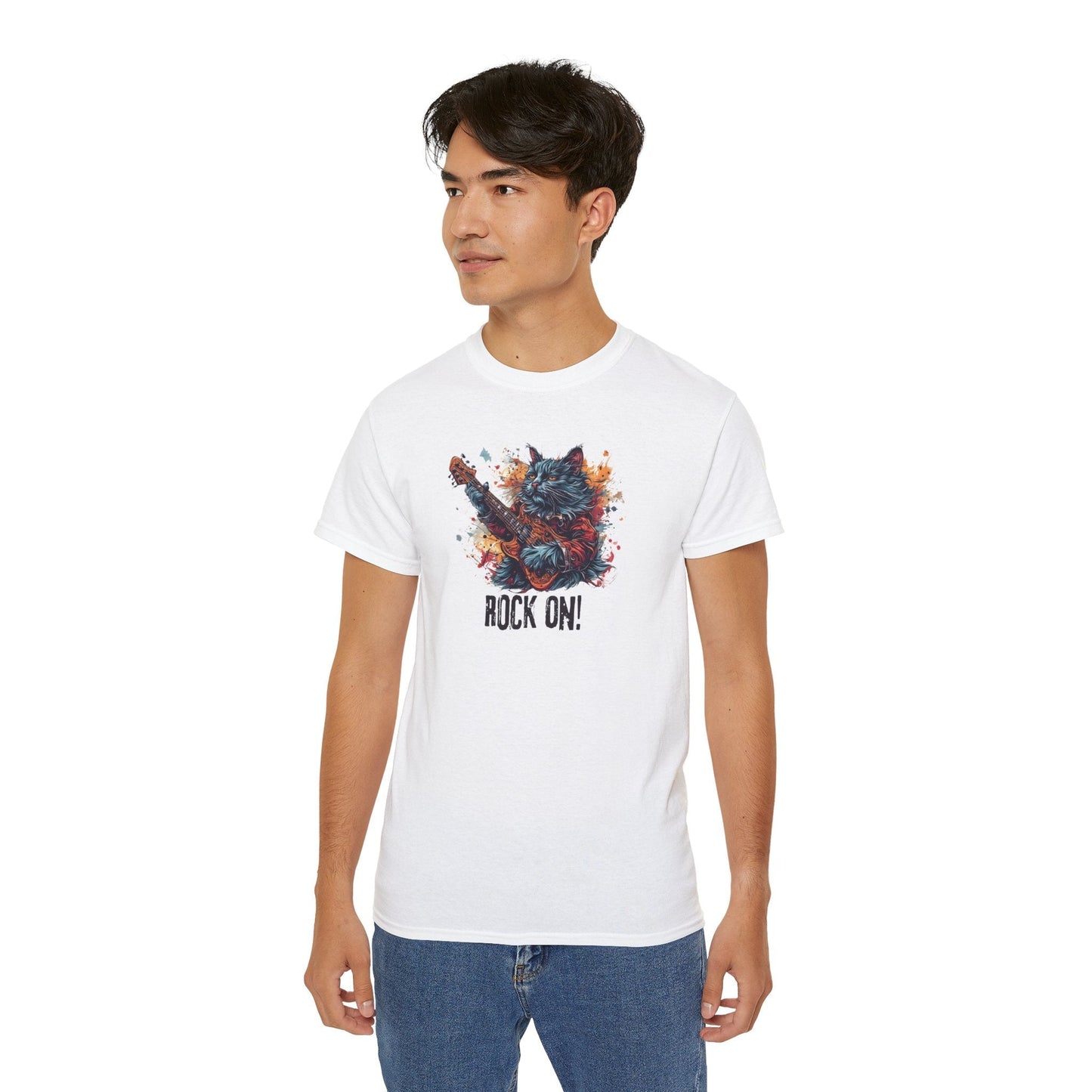 Rock On Cat Unisex Music Tee