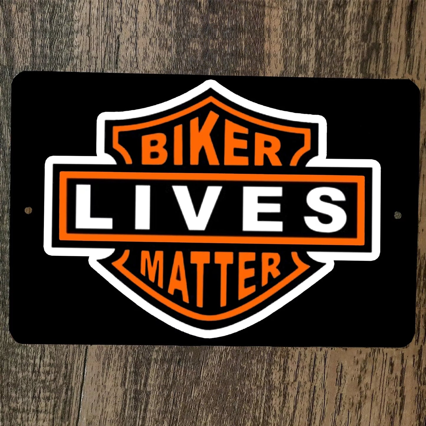 Biker Lives Matter 8x12 Metal Wall Sign Motorcycle