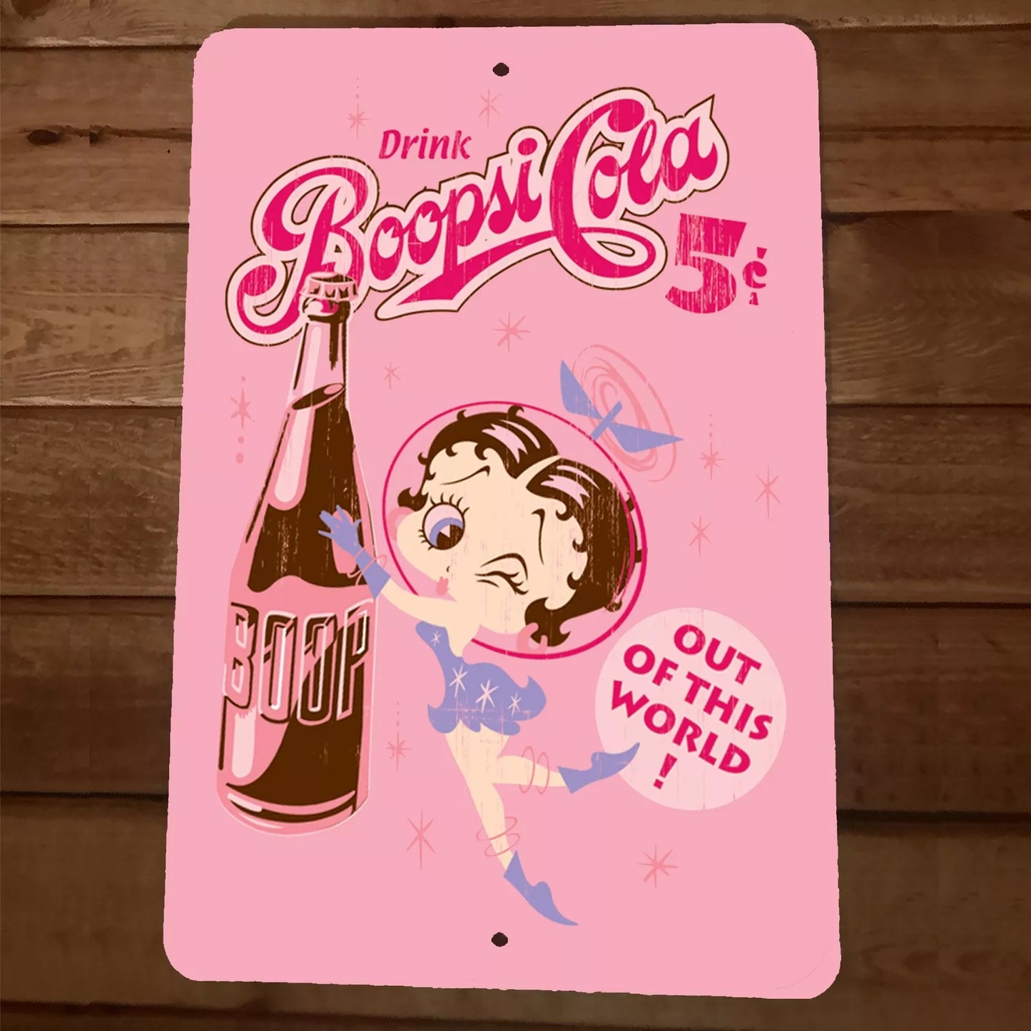 Drink Betty Boopsi Cola 8x12 Metal Wall Sign Poster