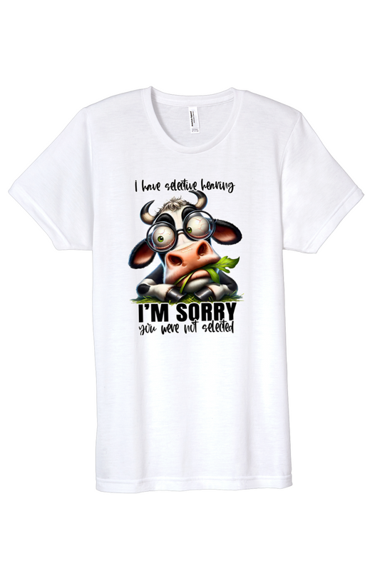 I Have Selective Hearing Im Sorry Not Selected Cow Mens T Shirt Mens T Shirt