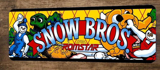 Snow Bros Arcade Video Game 3x12 Metal Wall Sign  Marquee Banner Poster