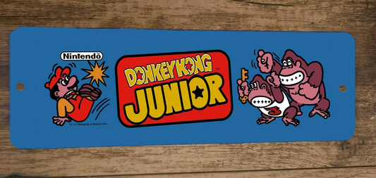 Donkey Kong Jr Classic Arcade Marquee Banner 3x12 Metal Wall Sign