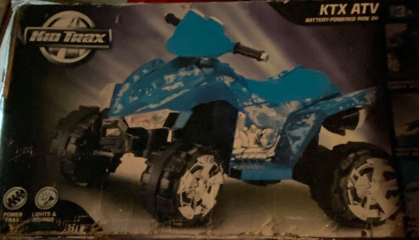 Kid Trax KTX Blue Camo 6V Quad ATV Ride-On - Brand New