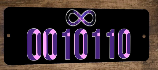 Master Cheat Code 0010110 Infinity Glow 4x12 Metal Wall Marquee Banner Sign