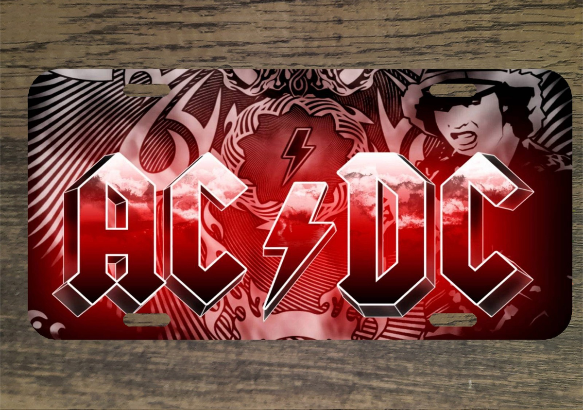 ACDC Rock Band 6x12 Custom Mountable Novelty License Plate