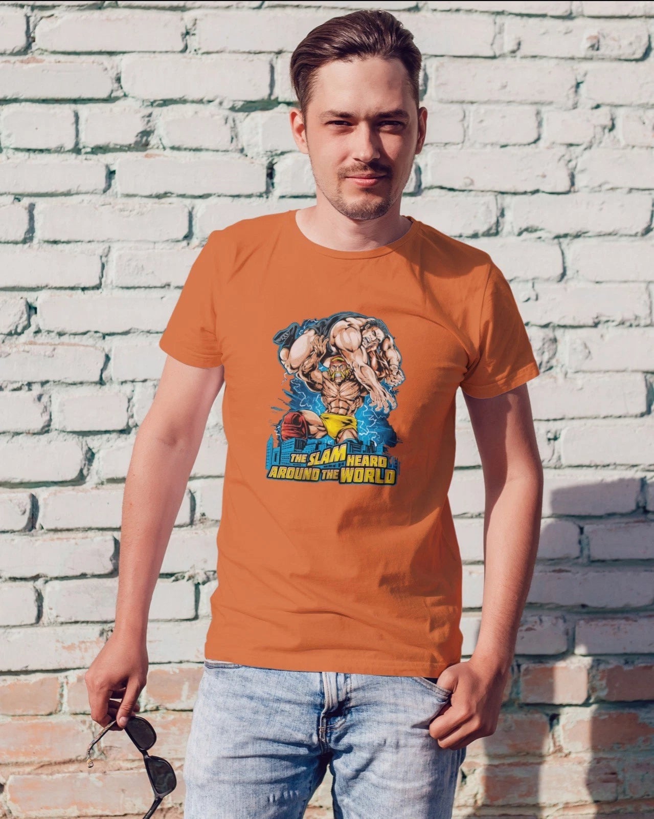 The Slam Heard Around the World Hogan vs. Andre the Giant Men's T-Shirt