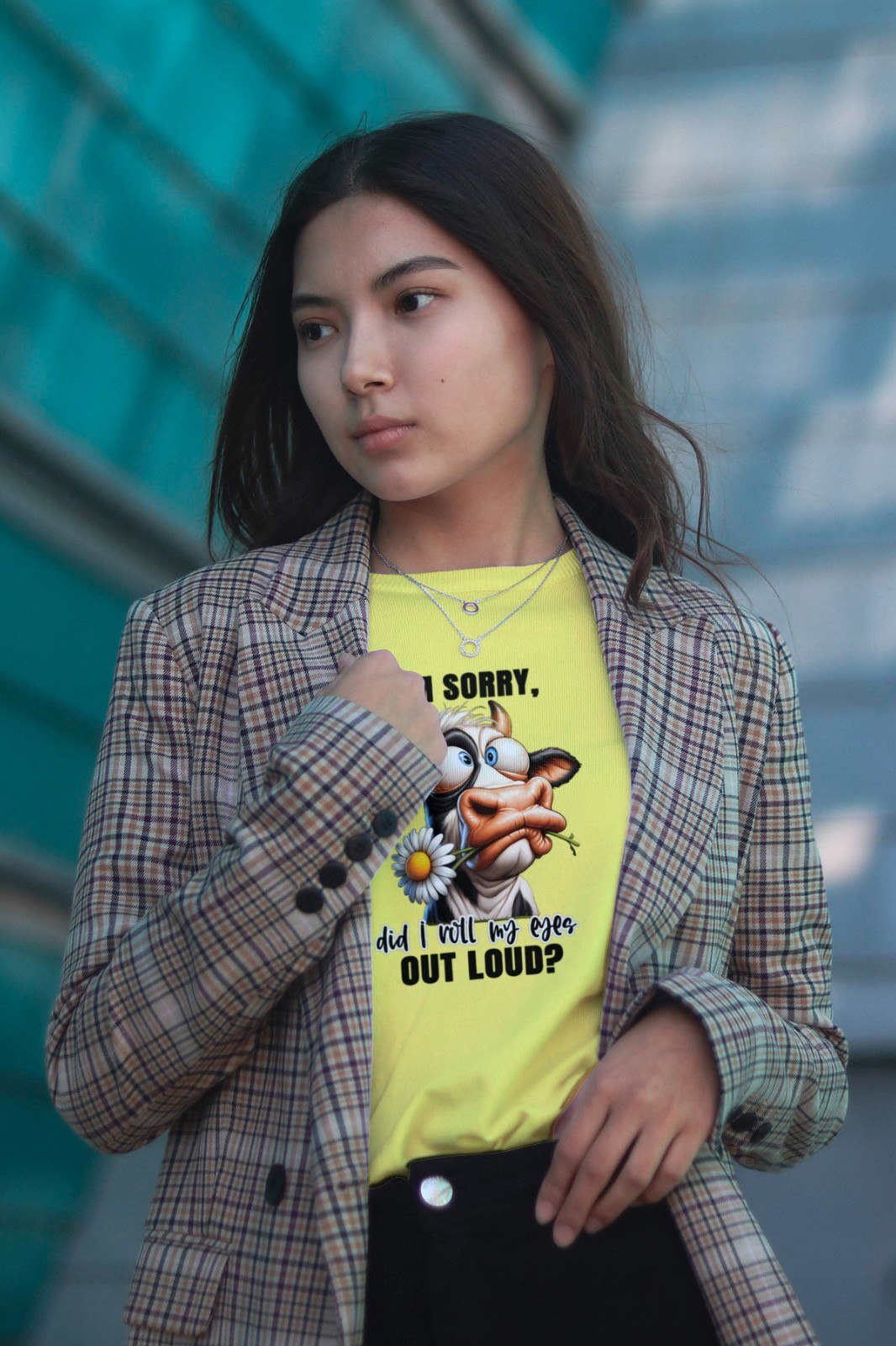 Im Sorry Did I Roll My Eyes Out Loud Cow Mens T Shirt