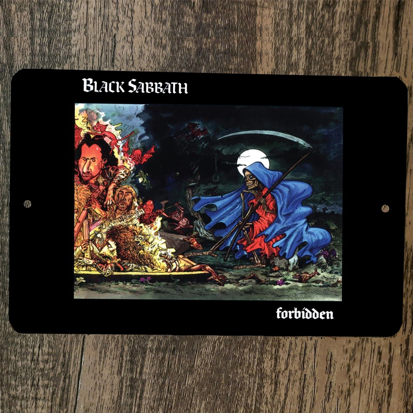 Black Sabbath Forbidden cover art 8x12 Metal Wall Sign