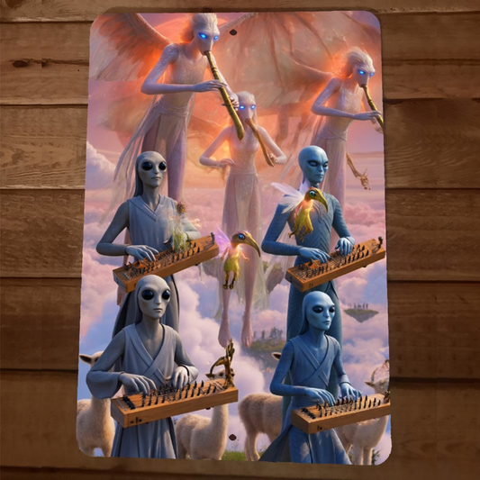 5th Dimension  Alien Band Musicians Artwork 8x12 Metal Wall Sign #5