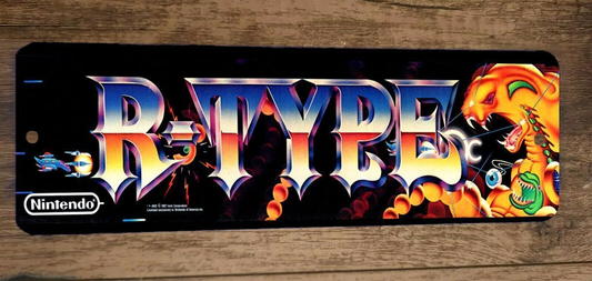 R-Type Arcade Marquee 3x12 Metal Wall Sign Banner Poster