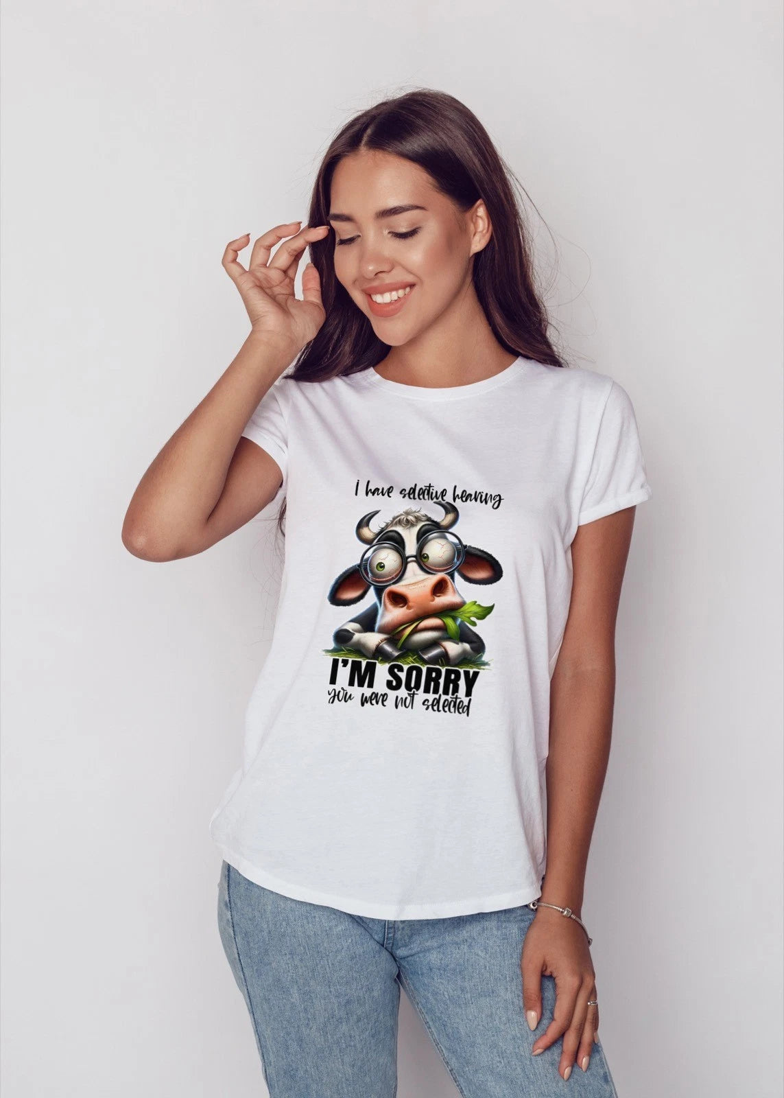 I Have Selective Hearing Im Sorry Not Selected Cow Mens T Shirt Mens T Shirt