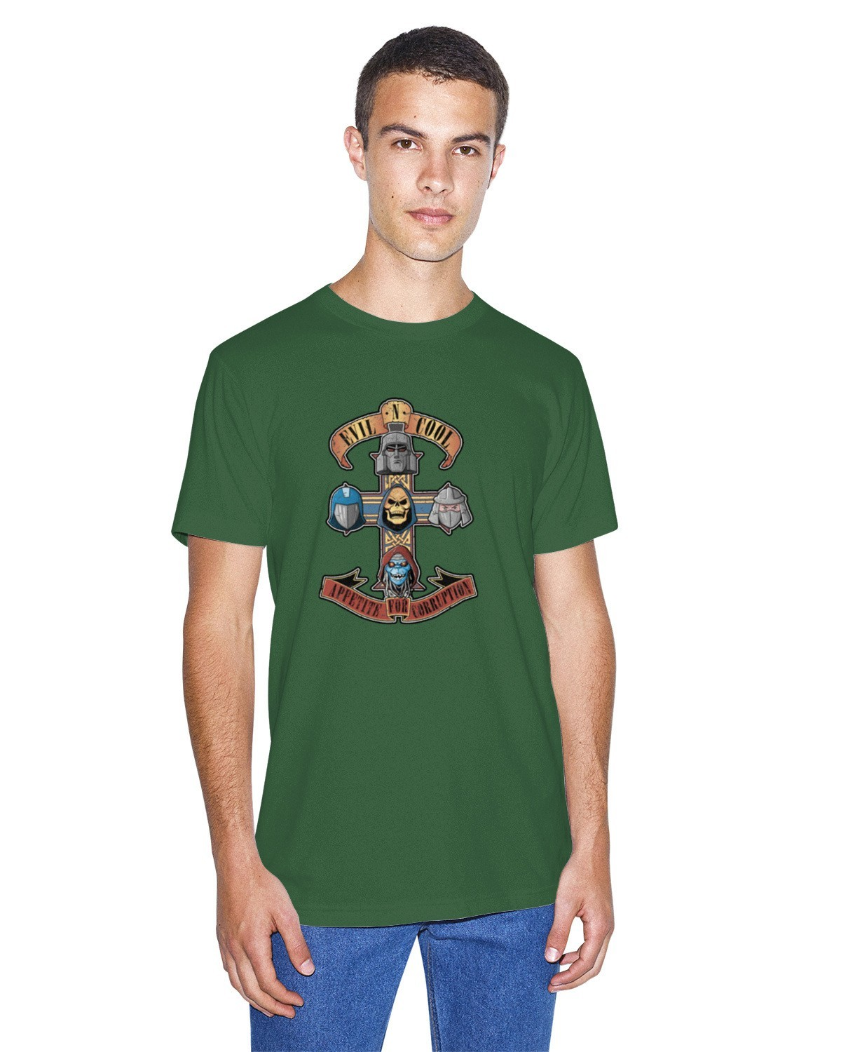 Appetite for Corruption 1980s Retro Cartoon Villains Mens T Shirt
