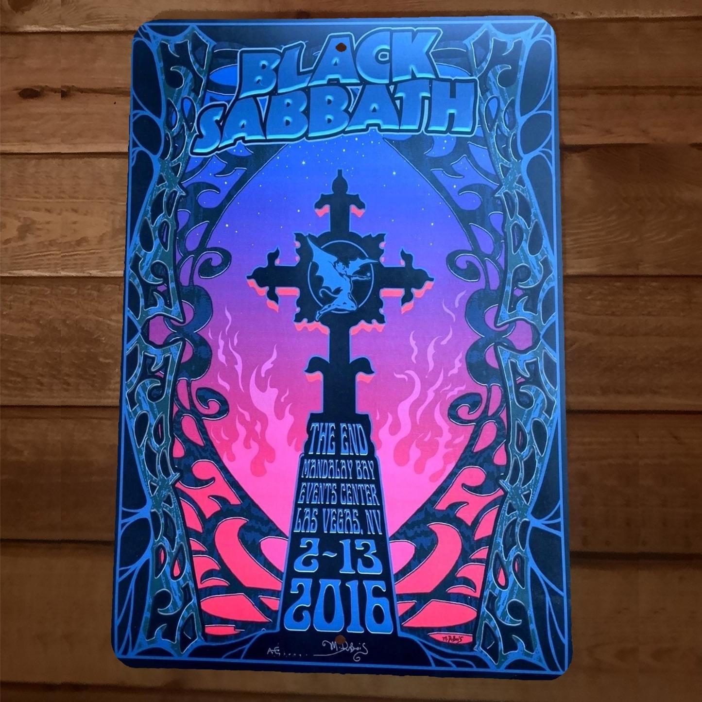 2016 The End Poster Black Sabbath 8x12 Metal Wall Sign