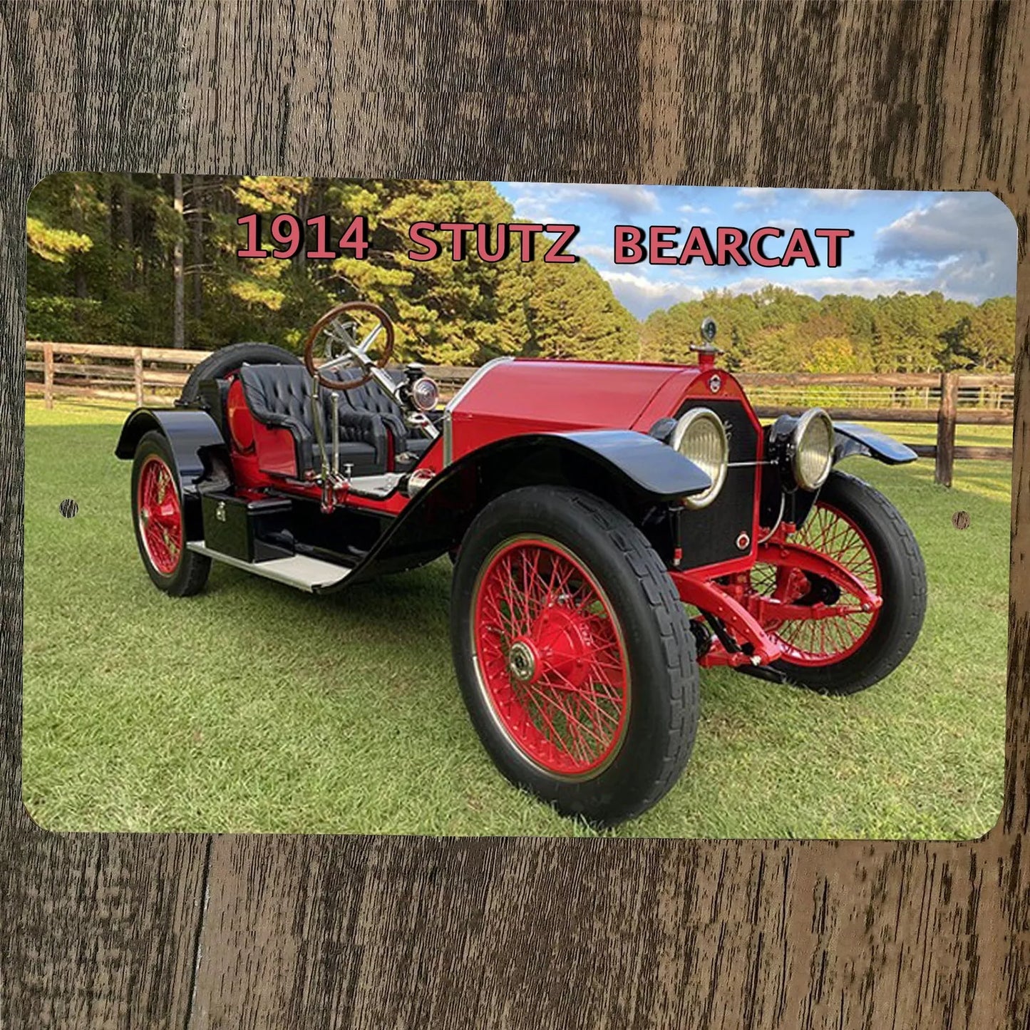 1914 Stutz Bearcat 8x12 Metal Wall Sign Hot Rod Classic Car