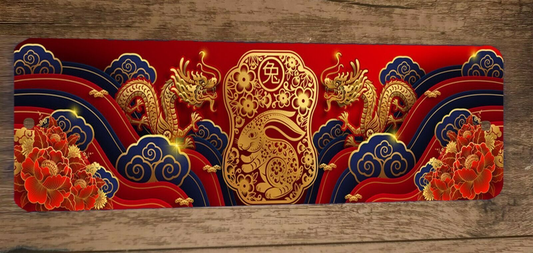 Chinese Dragon New Year 3x12 Metal Wall Sign Poster