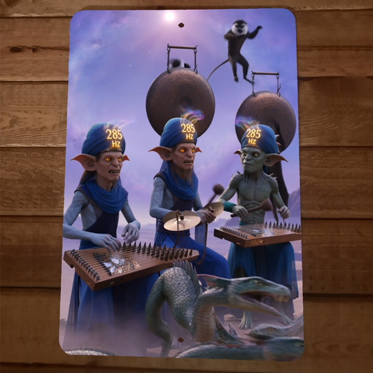 Fantasy Alien Band Artwork 8x12 Metal Wall Animal Sign #21