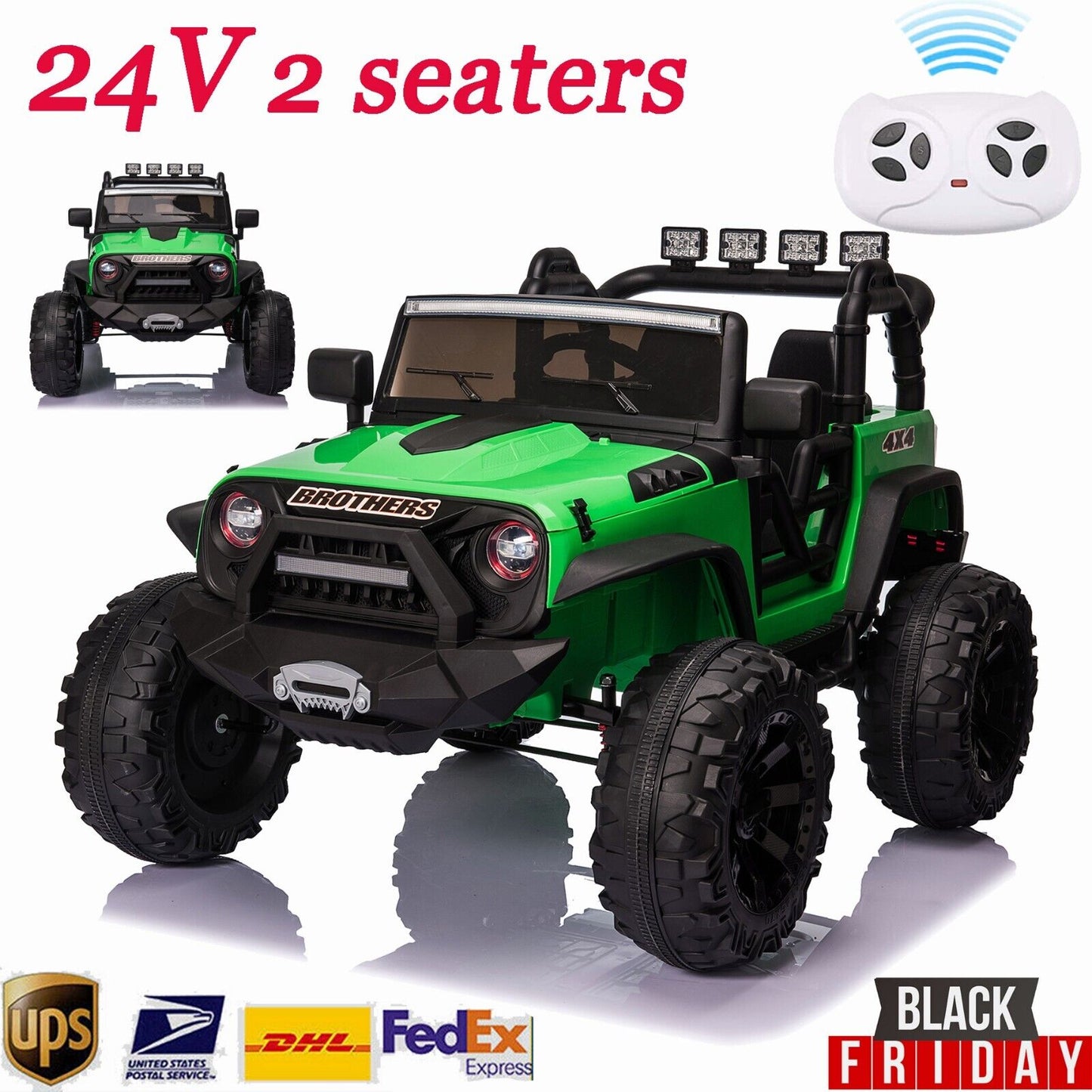 Remote Control 24V Electric Ride On Car Toy with Music - Perfect Gift for Kids