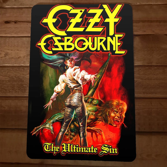 Ozzy Osbourne 8x12 Metal Wall Sign The Ultimate Sin