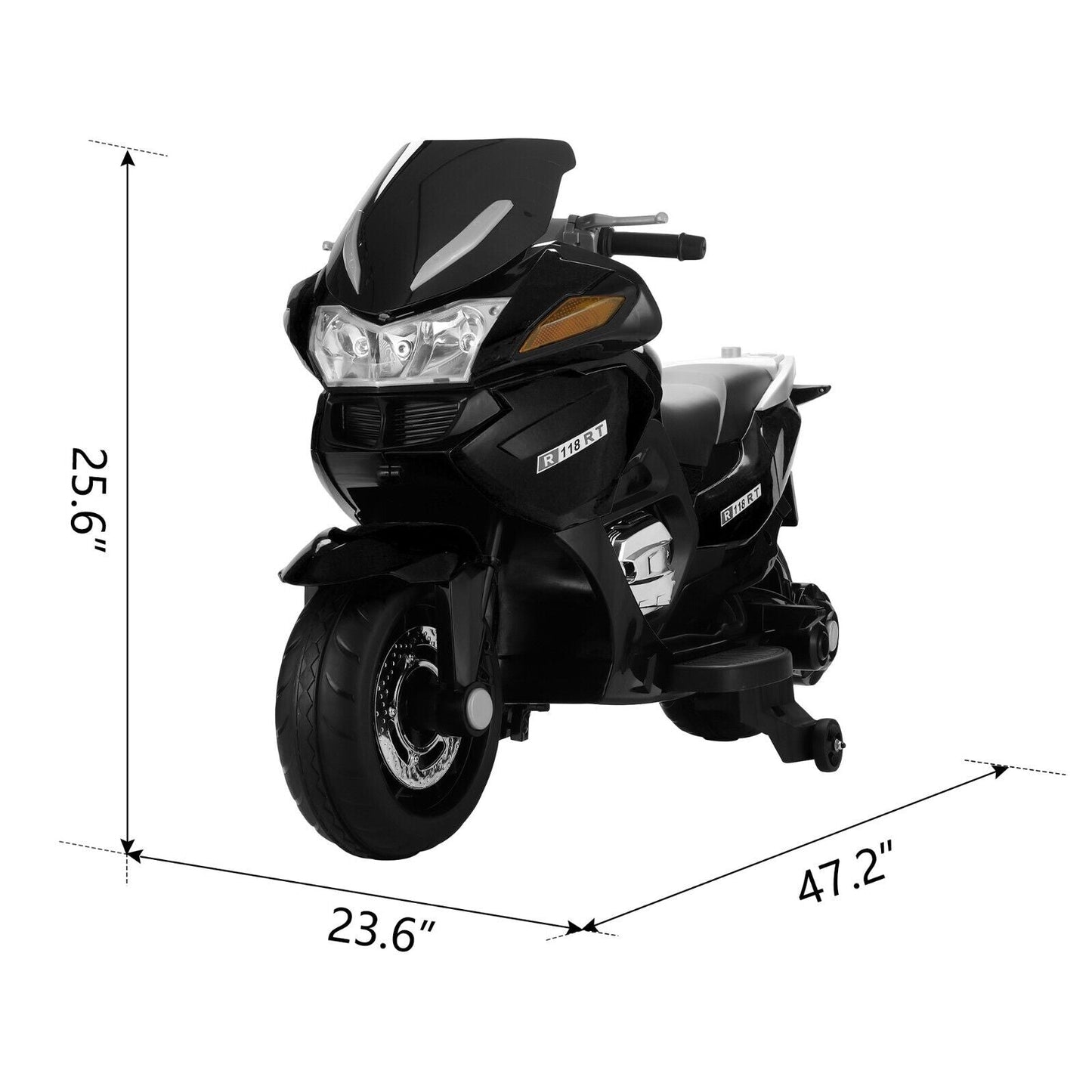 TOBBI 12V Electric Kids Dirt Bike with Training Wheels - Ride On Motorbike for Young Riders