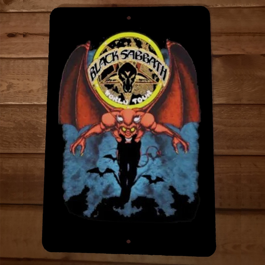 World Tour Poster Black Sabbath 8x12 Metal Wall Sign