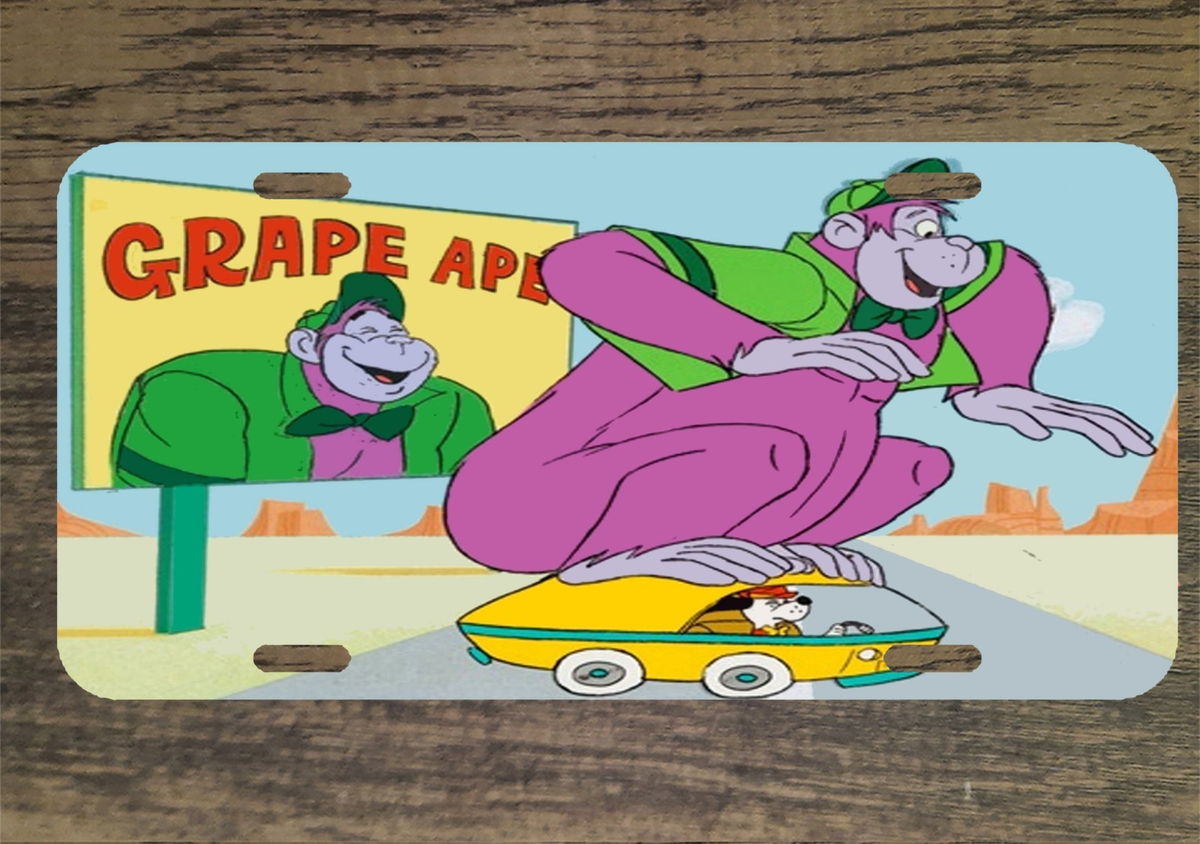 Grape Ape Classic Cartoon 6x12 Custom Mountable Novelty License Plate