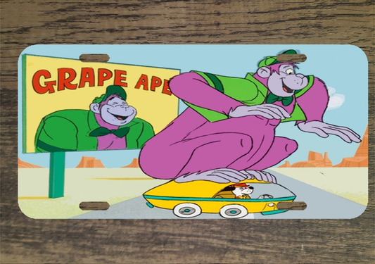 Grape Ape Classic Cartoon 6x12 Custom Mountable Novelty License Plate