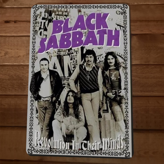 Revolution in their Minds Black Sabbath 8x12 Metal Wall Sign