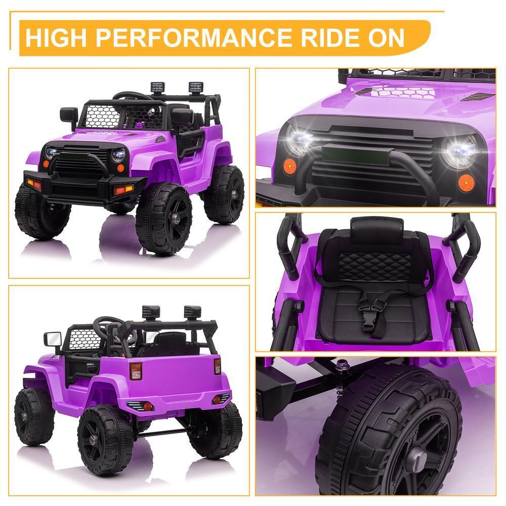 Electric Kids Ride On Car Truck with Remote Control, Music and 3 Speeds
