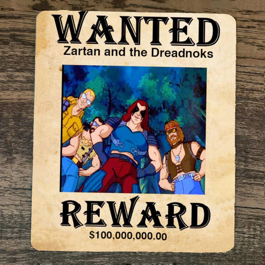 Mouse Pad GI Joe Cobra Zartan and the Dreadnoks Wanted Reward $100,000,000