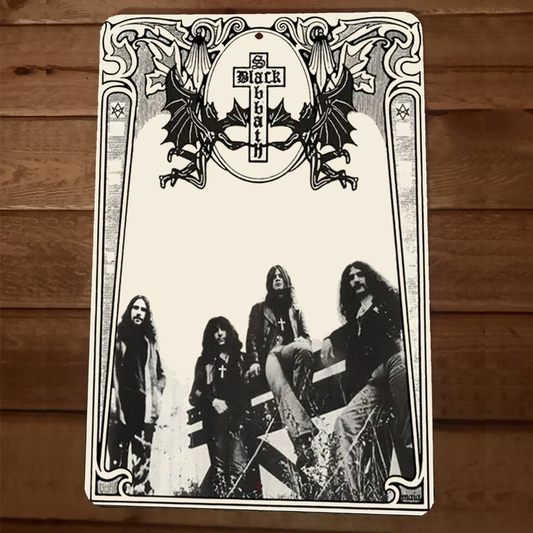 On the Fence Black Sabbath 8x12 Metal Wall Sign