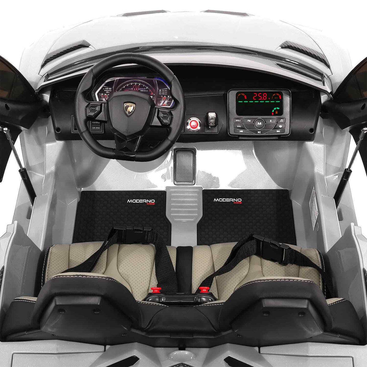24V 2 SEATS AUTHENTIC LAMBORGHINI AVENTADOR SVJ KIDS RIDE-ON SPORTS VEHICLE WITH LIGHTS AND REMOTE CONTROL