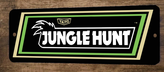 Jungle Hunt Video Game Arcade Marquee 3x12 Metal Wall Sign Banner Poster