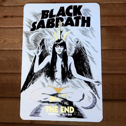 Baphomet Girl The End Black Sabbath 8x12 Metal Wall Sign
