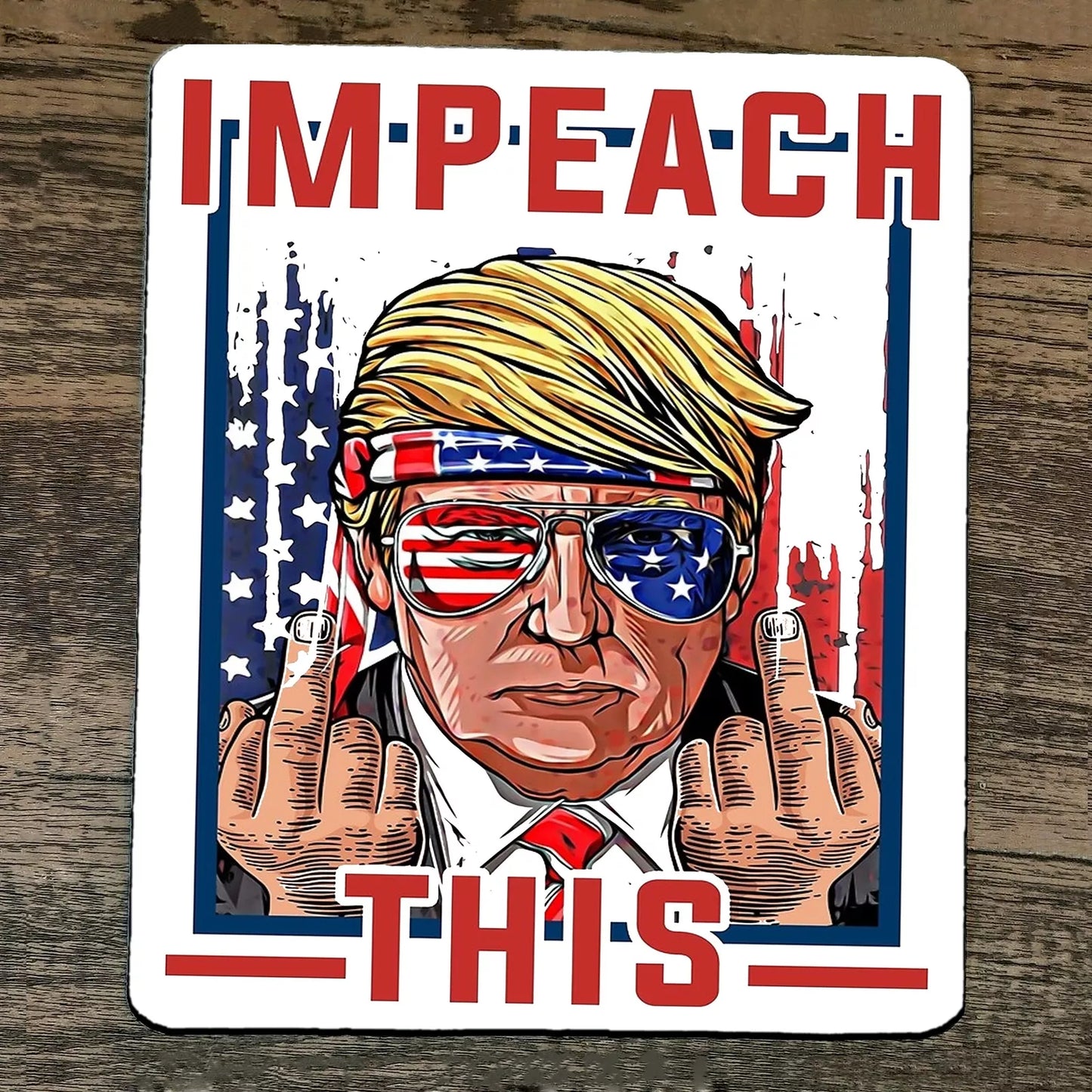 Mouse Pad Impeach This Donald #45 Trump 2024 USA #1