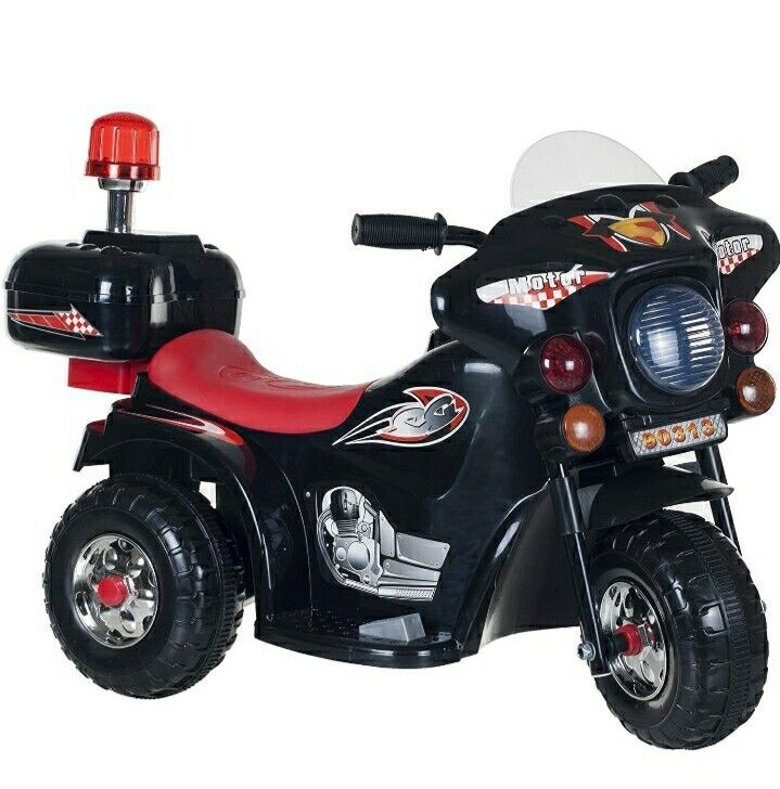 3-Wheel Electric Police Toy Motorcycle for Boys and Girls