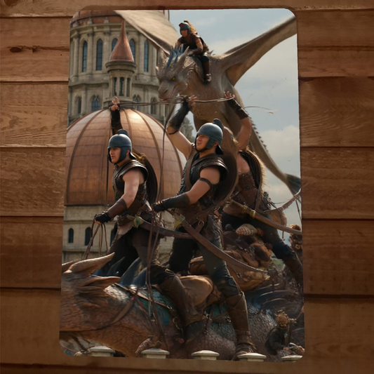 Dragon Riders Artwork 8x12 Metal Wall Sign #1