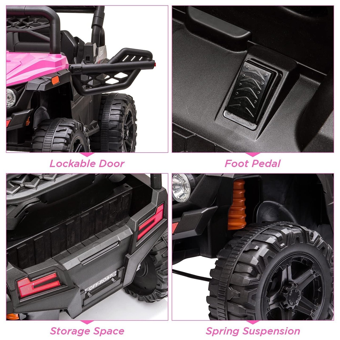 12V Kids Ride On Car Truck with Remote Control and Spring Suspension