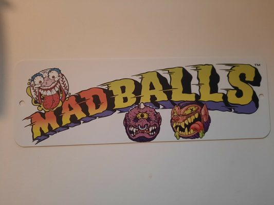 MADBALLS Retro 80s Gross Banner Marquee 3x12 Metal Wall Sign