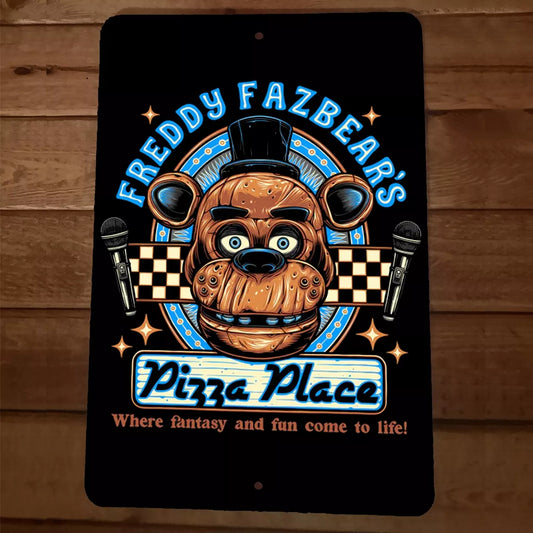 Freddy Fazbears Pizza Place 8x12 Metal Wall Sign Halloween Horror 5 Nights