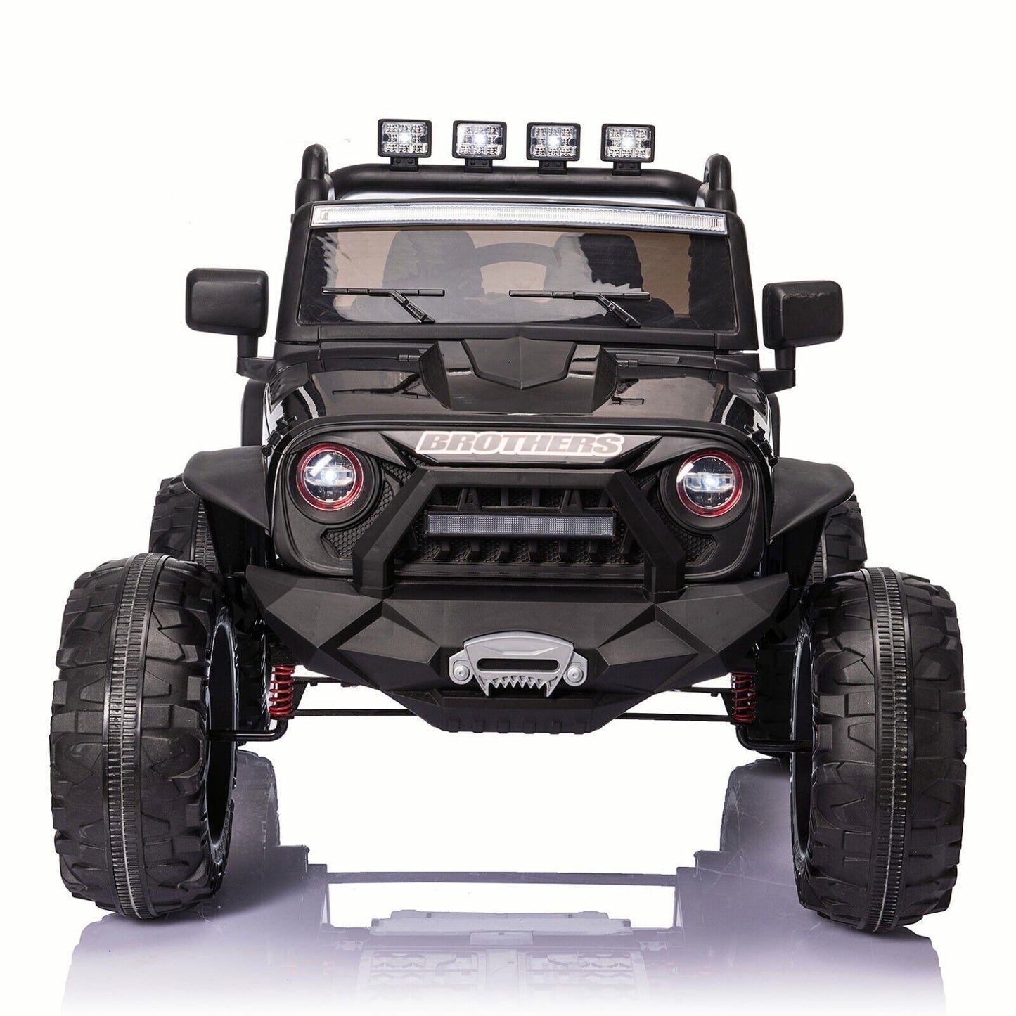 2 Seater 24V Kids Ride On Truck with Remote Control, LED Lights, and 3 Speeds - 2x200W Power