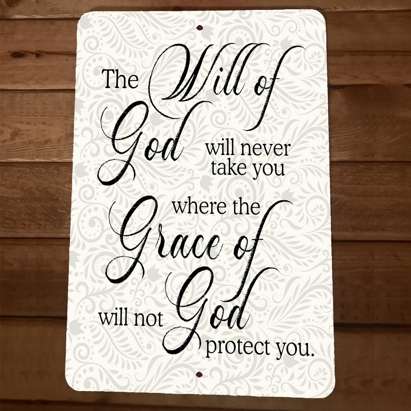 The Will and Grace of God Bible 8x12 Metal Wall Sign