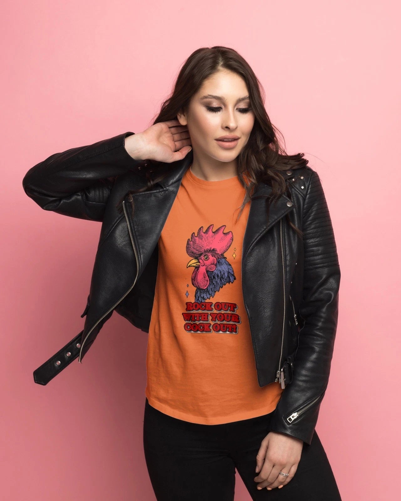 Rock Out With Your Cock Out Rooster Mens T Shirt