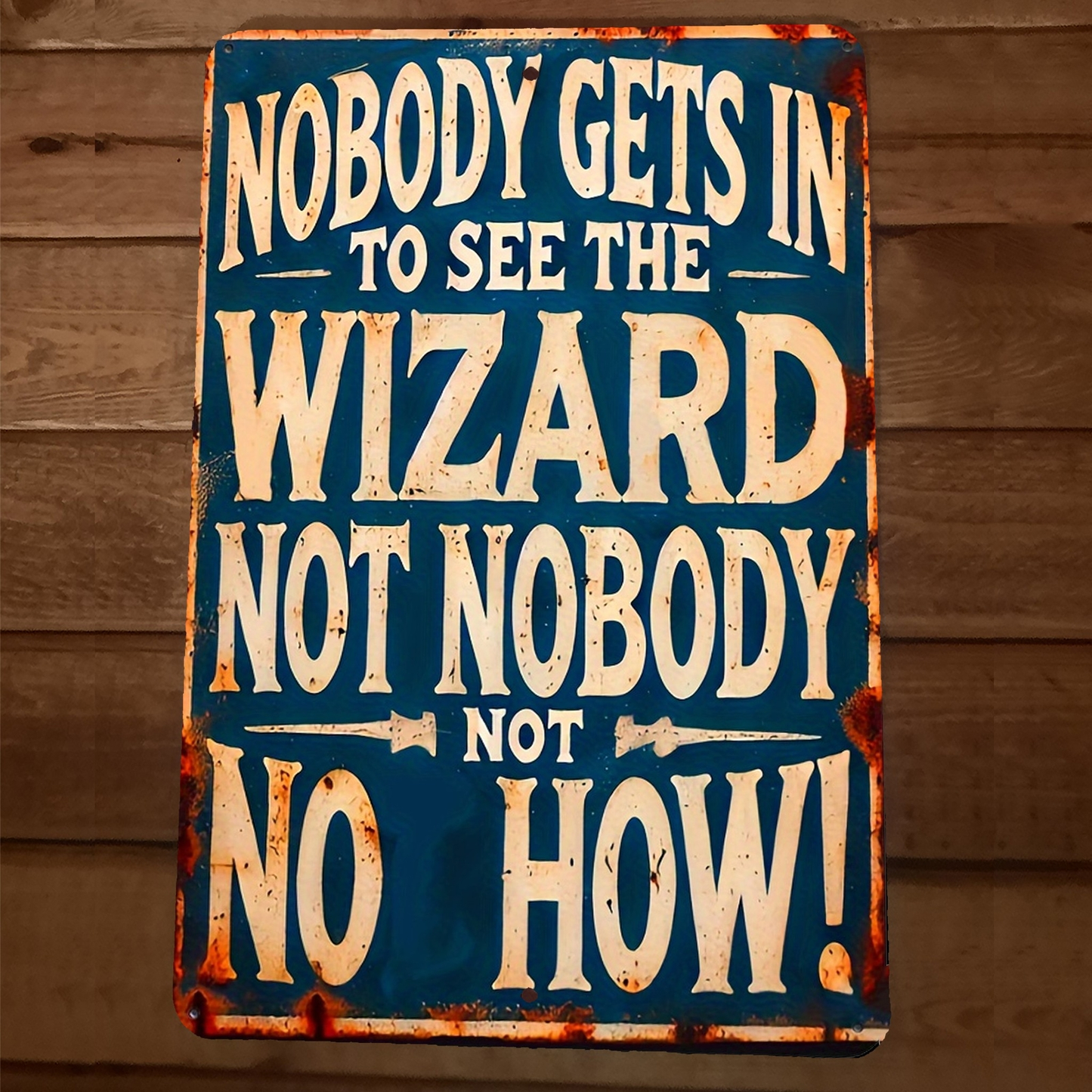 Nobody Gets To See The Wizard of Oz  8x12 Metal Wall Sign