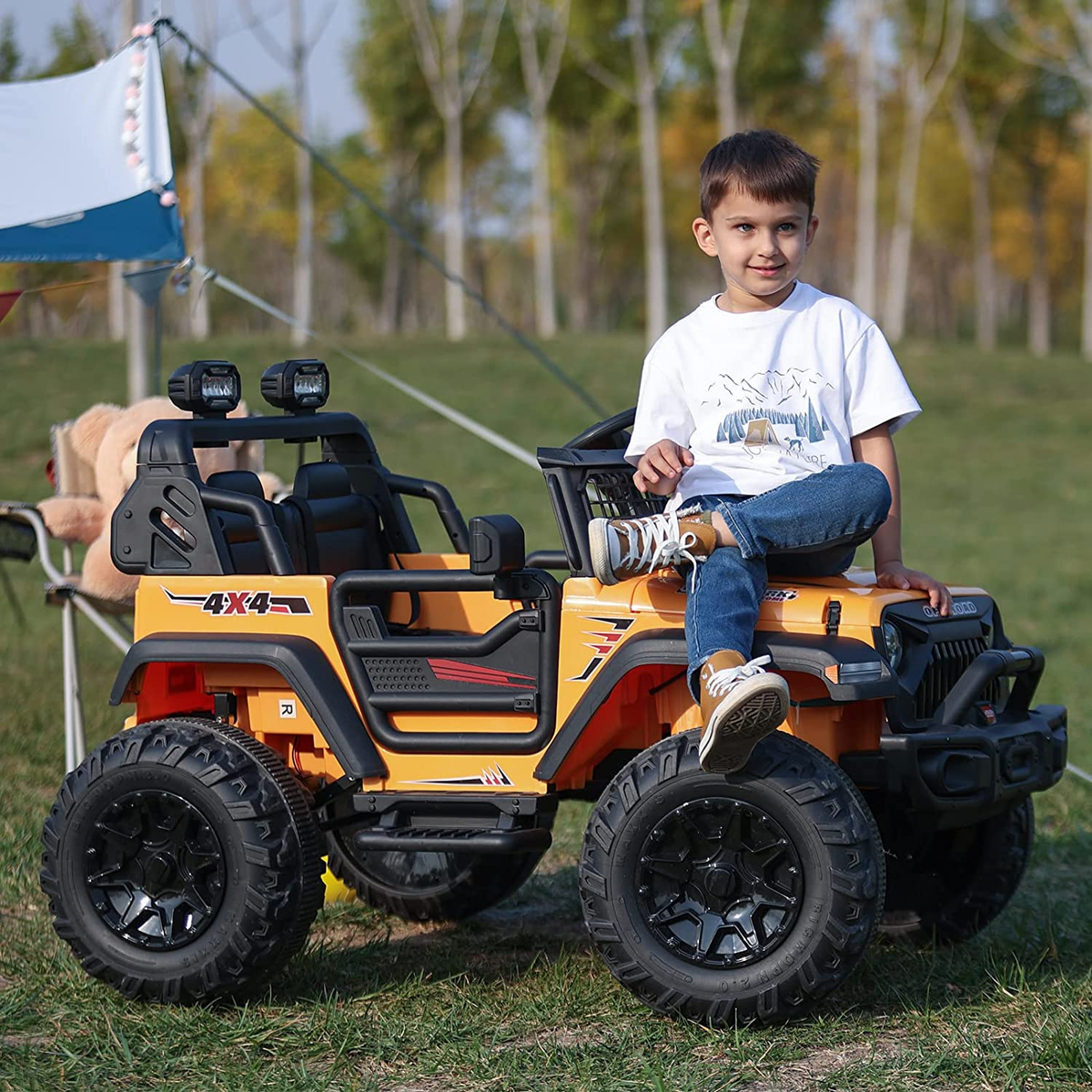 XXL 4X4 Battery-Powered 2-Seater 4WD Kids Electric Vehicle - 24V MAX Ride-On Truck