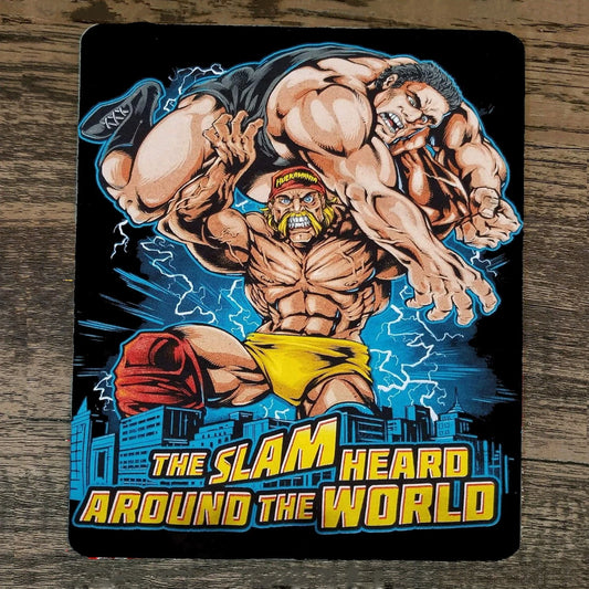 Mouse Pad Legendary Hulk Hogan Body Slam Andre Heard Around the World