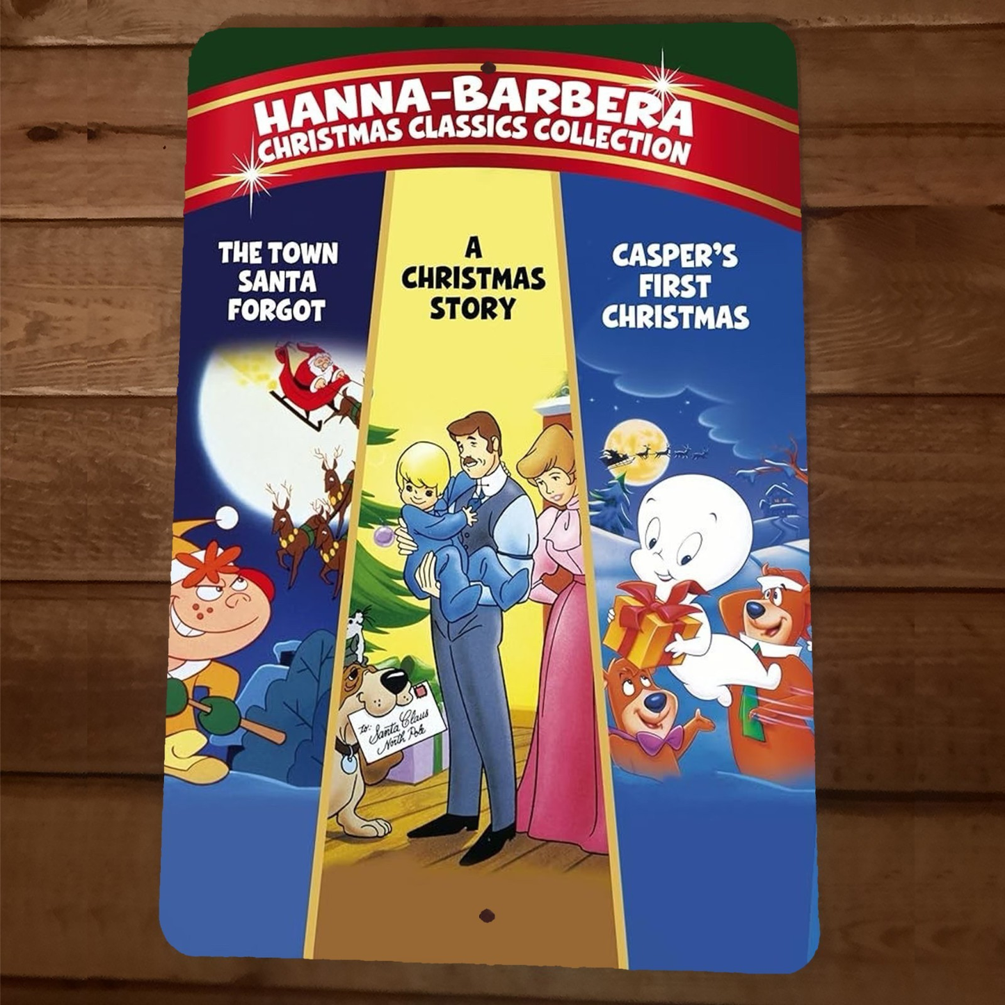 Hanna Barbera Christmas Classics Collection Artwork 8x12 Wall Sign