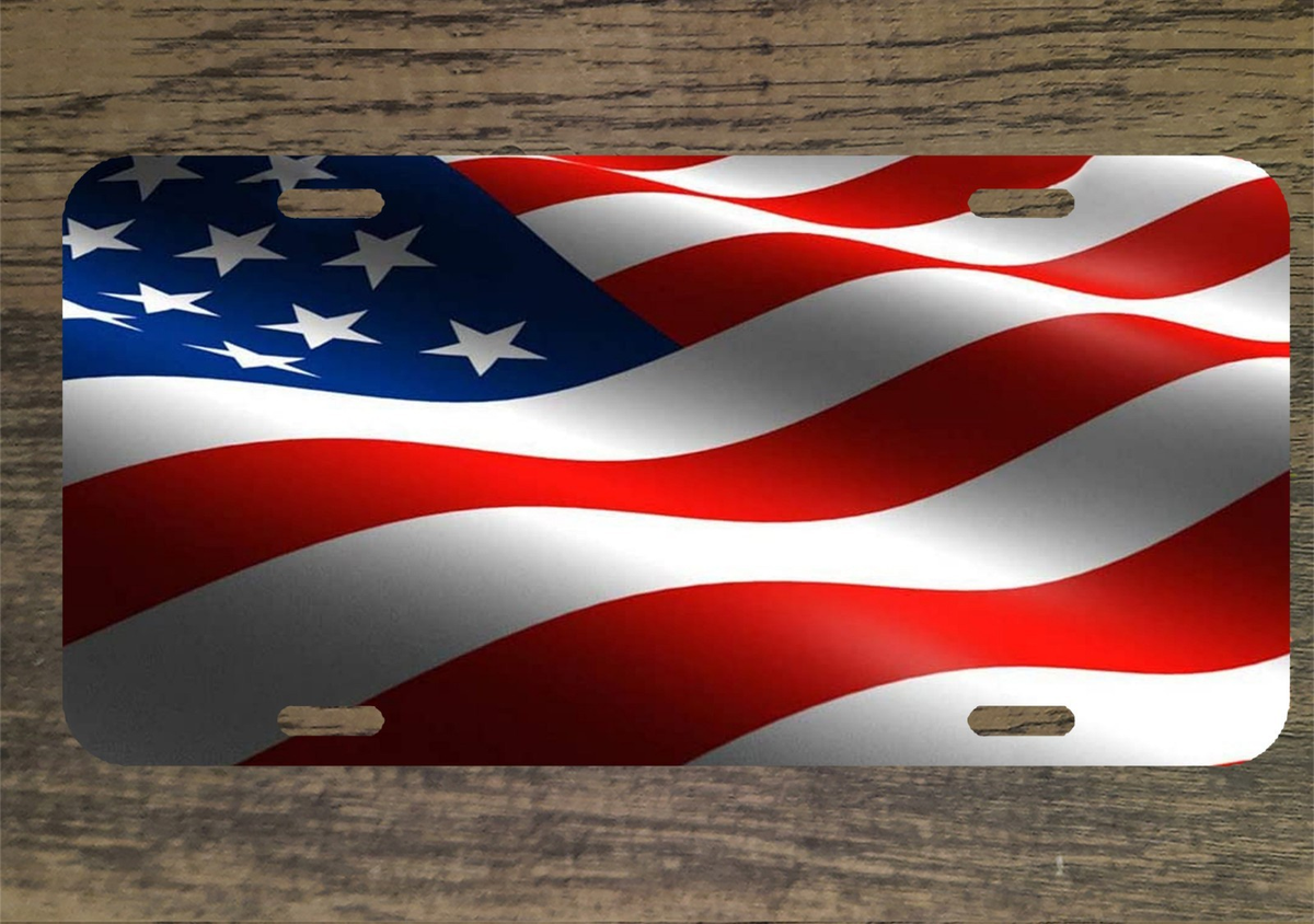USA American Flag Patriot 6x12 Custom Mountable Novelty License Plate