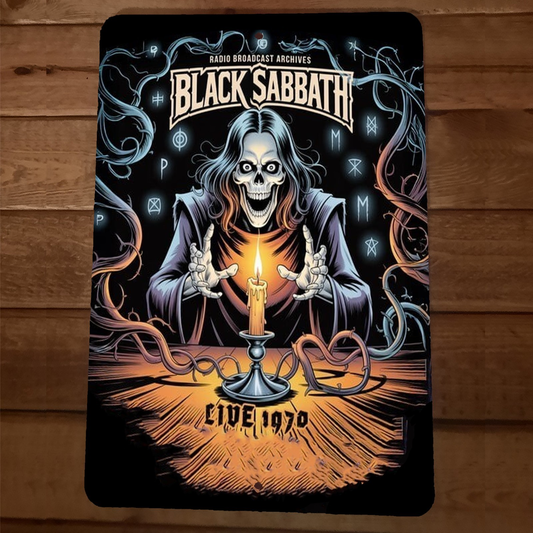 1970 Live Black Sabbath 8x12 Metal Wall Sign