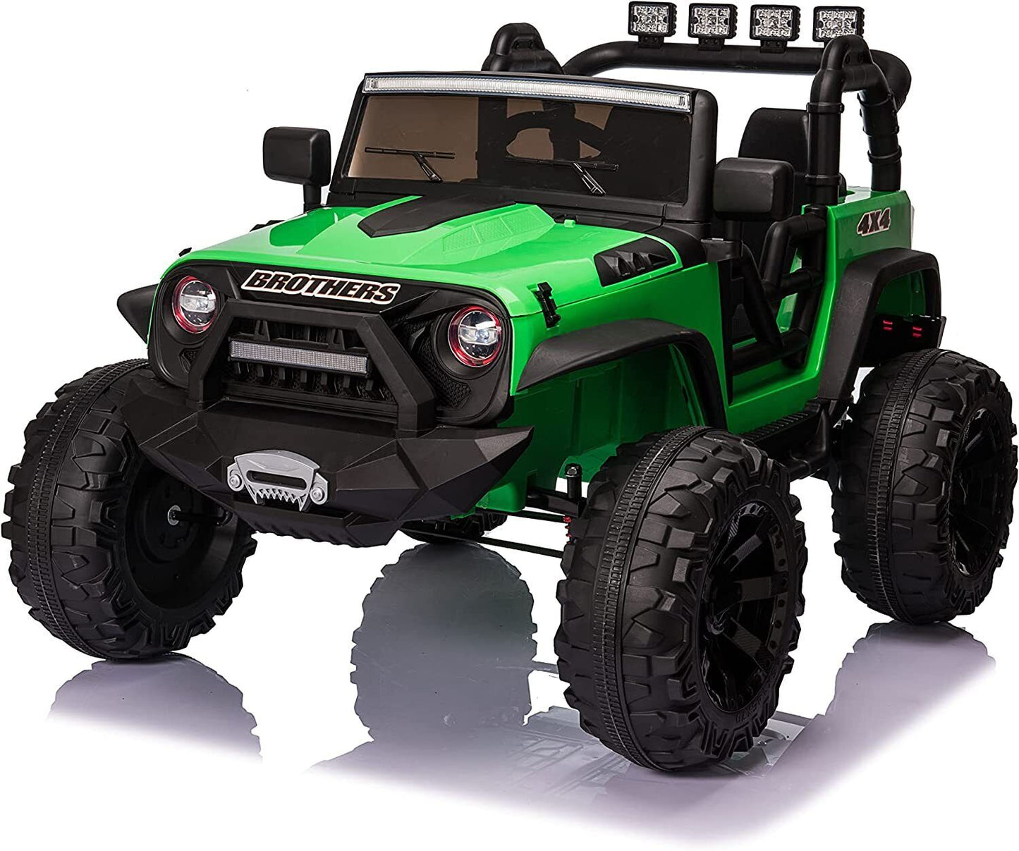 2 Seater Electric Kids Ride On Truck Car with Parent Remote Control and LED Lights - 24V 2x200W